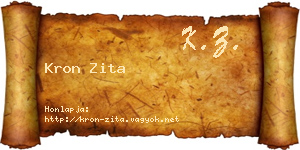 Kron Zita névjegykártya